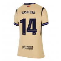 Stroje piłkarskie Barcelona Marcus Rashford #14 Koszulka Wyjazdowej dla damskie 2025-26 Krótki Rękaw
